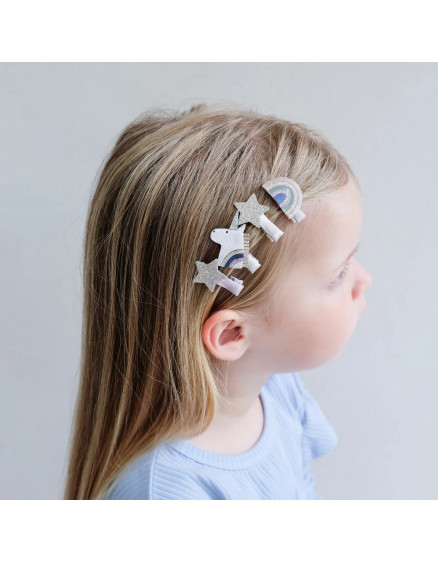 Celeste Unicorn Mini Clips Pink 5