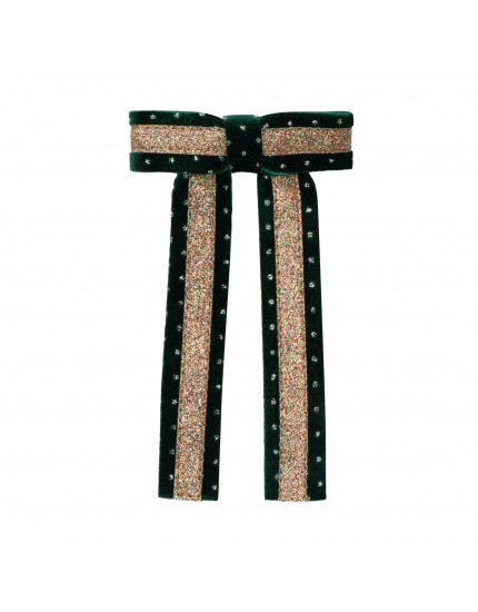 Circus Glitter Bow Green One Size