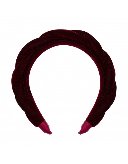 Oversize Twist Velvet Alice Burgundy One Size