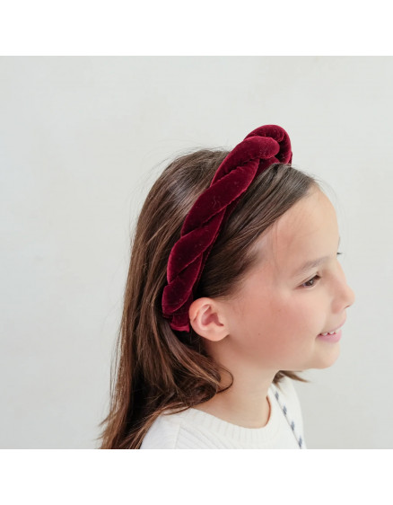 Обруч Twist Velvet Alice Burgundy 4