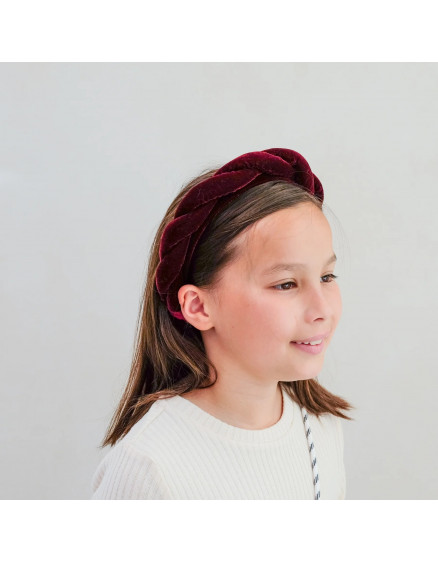 Обруч Twist Velvet Alice Burgundy 2