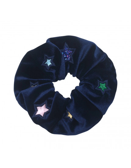 Constellation Velvet Scrunchie Navy One Size