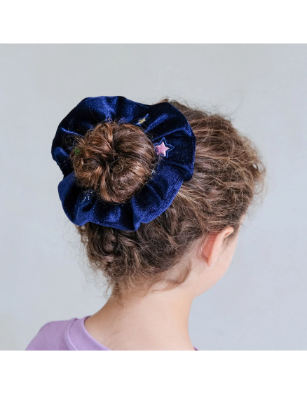 Constellation Velvet Scrunchie Navy 3