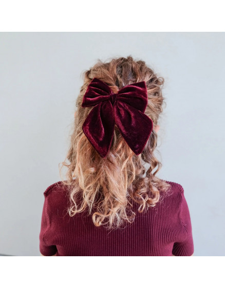 Tartan Agnes Bow Clips Red 3