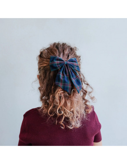 2 х Заколки Tartan Agnes Bow Green 2