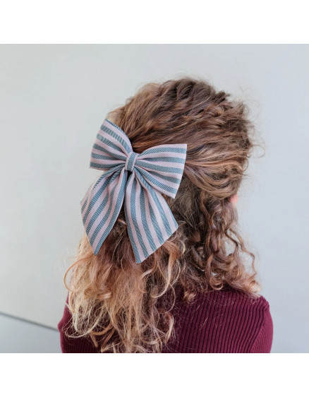 Stripe Agnes Bow Clips Multi 3