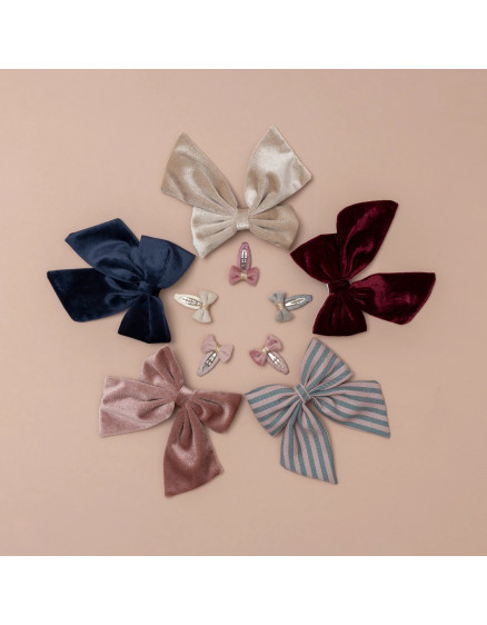 Stripe Agnes Bow Clips Multi 4