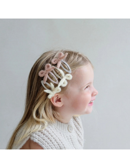 4 x Заколки Granny Knitted Bow 3
