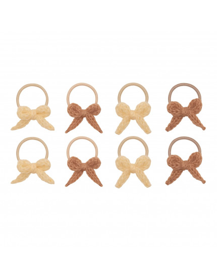Granny Knitted Bow Mini Ponies Neutral