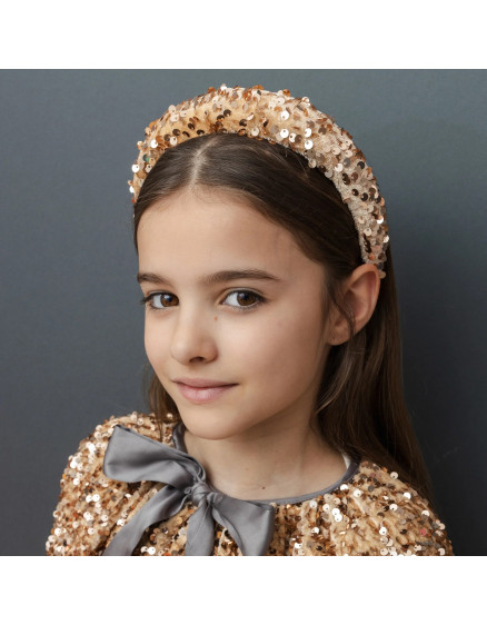 Обруч Sequin Gold 5