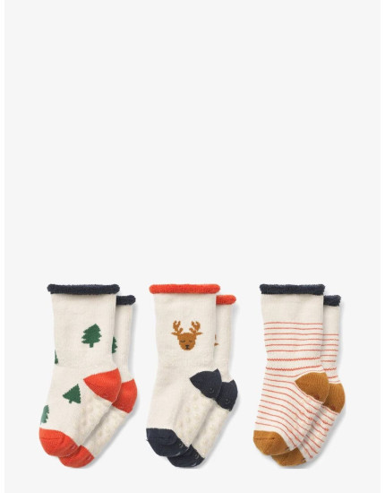 Eloy Baby Socks 3-Pack Holiday Sandy 17-18
