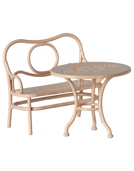 Café set, Mouse, Big -Pale pink One Size