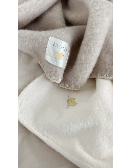 Erba Wool Fleece Baby Blan Oatmeal 6