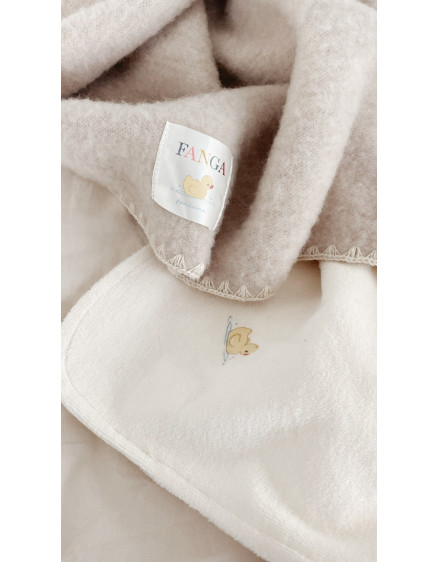 Erba Wool Fleece Baby Blan Oatmeal 5