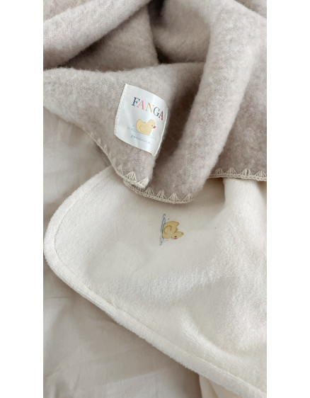Erba Wool Fleece Baby Blan Oatmeal 4