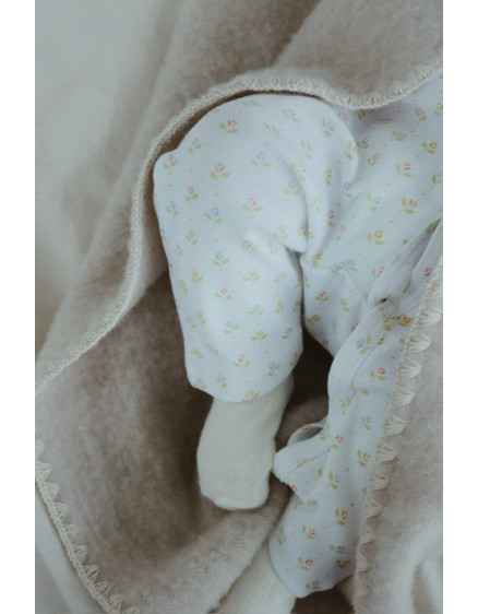 Erba Wool Fleece Baby Blan Oatmeal 3