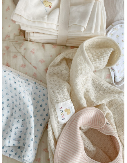 Venti Pointelle Blanket Antique White 8