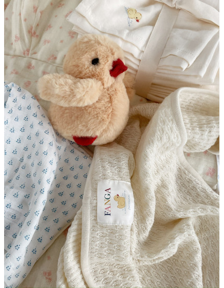 Venti Pointelle Blanket Antique White 7