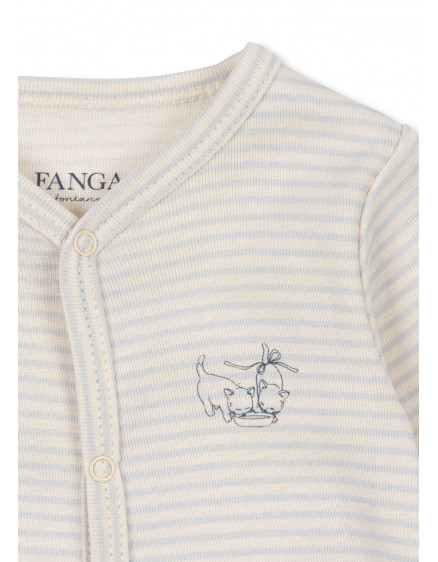 Fio Onesie Tea Stripe Gray 3