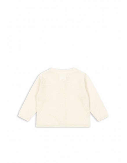 Venti Pointelle Cardigan Antique White 4