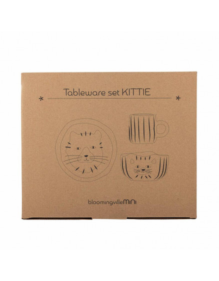 Kittie Tableware Set Brown 2