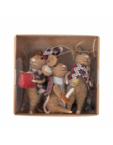 Peo Ornament Brown lighter Set 2