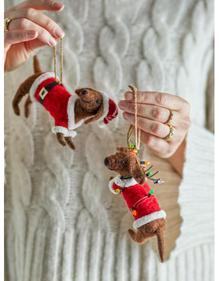 Monty Ornament Brown Set 4