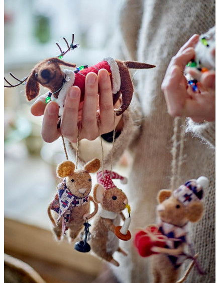 Monty Ornament Brown Set 3