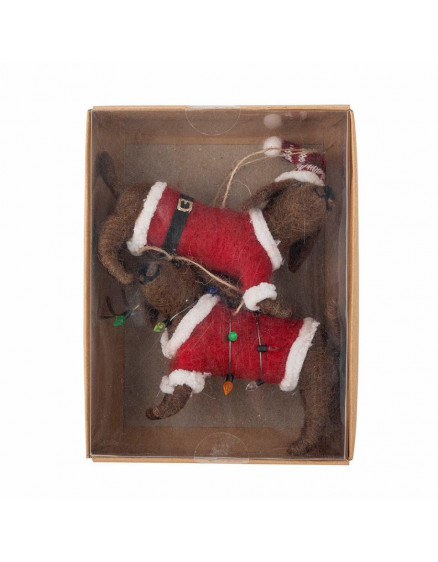 Monty Ornament Brown Set 2