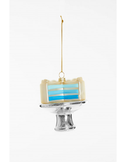Gender Reveal Cake Blue Ornament One Size