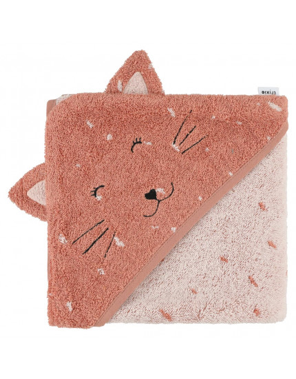 Hooded towel 75x75cm Mrs. Cat  One Size