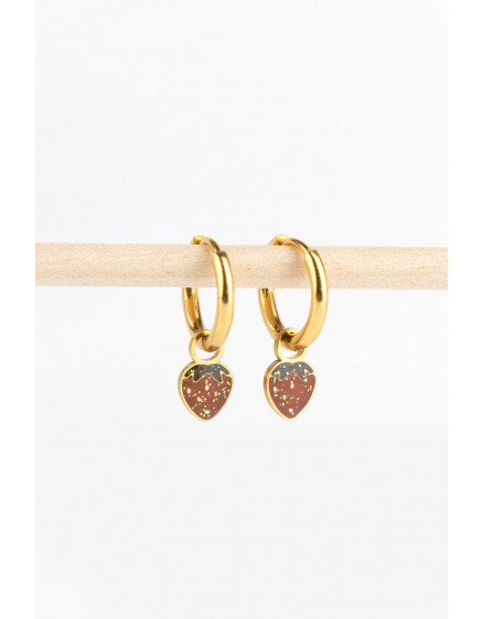 Charms Glitter Strawberrie Pair 2