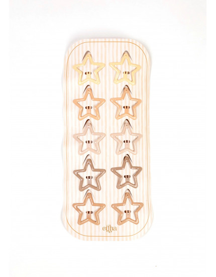 Glitter Starlight Hair Clips Multicolor One Size