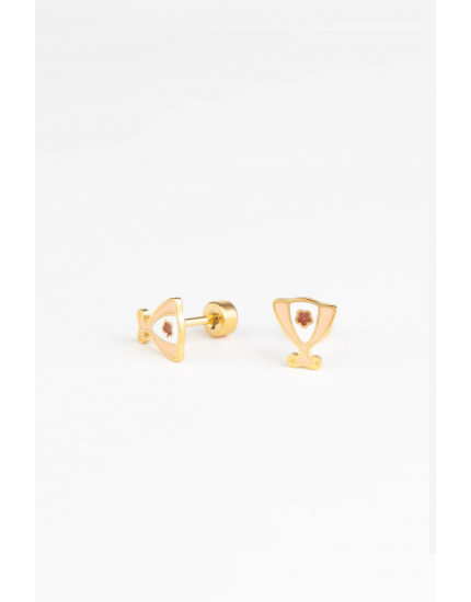 Studs Earrings Cup of Love One Size