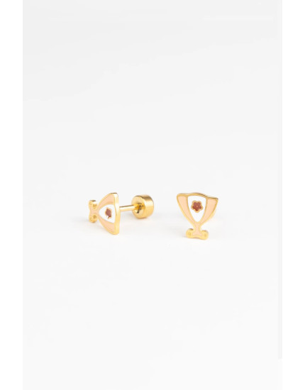 Studs Earrings Cup of Love One Size