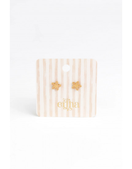 Studs Earrings Golden Flora One Size