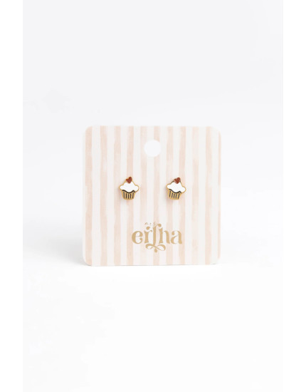 Studs Earrings Love Muffin One Size