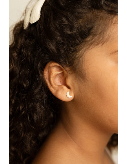 Studs Earrings Shiny Moon 3