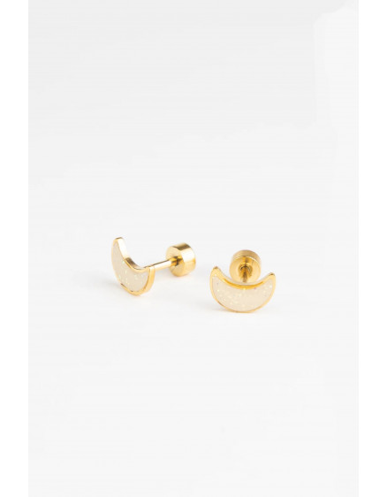 Studs Earrings Shiny Moon 2