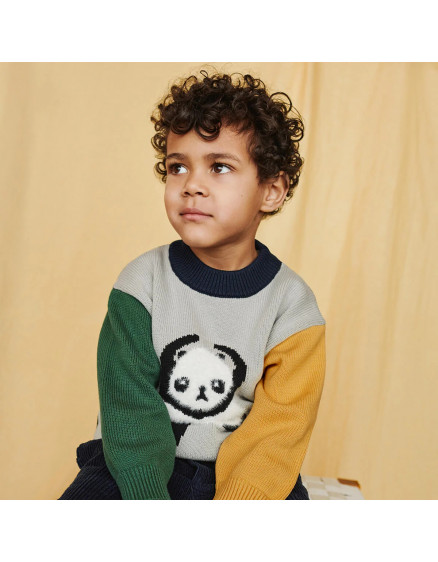 Orlane Embroidery Knit Jumper Panda Navy 2