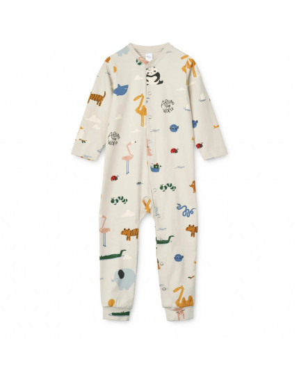 Birk Printed Pyjamas Jumpsuit Around The World