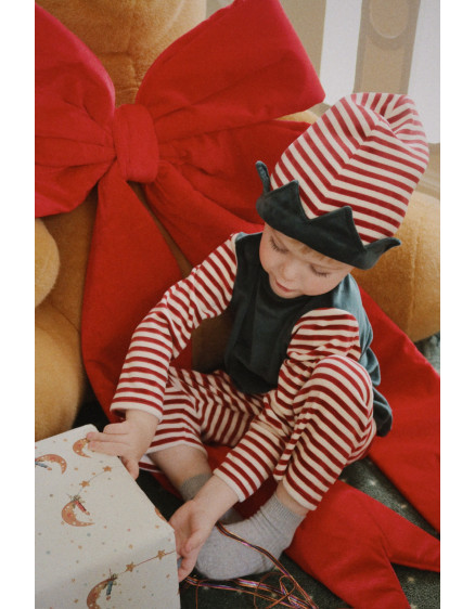Christmas Elf Costume Red Dahlia Stripe 7