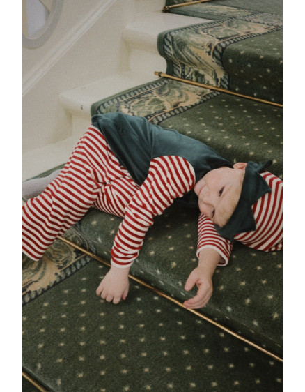 Christmas Elf Costume Red Dahlia Stripe 4