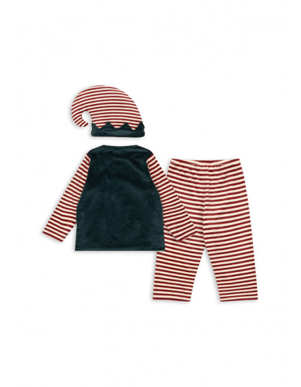 Christmas Elf Costume Red Dahlia Stripe 3