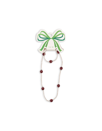 Ladybug Necklace & Bracelet Set One Size