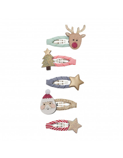 5 х Заколки Santa & Rudolph