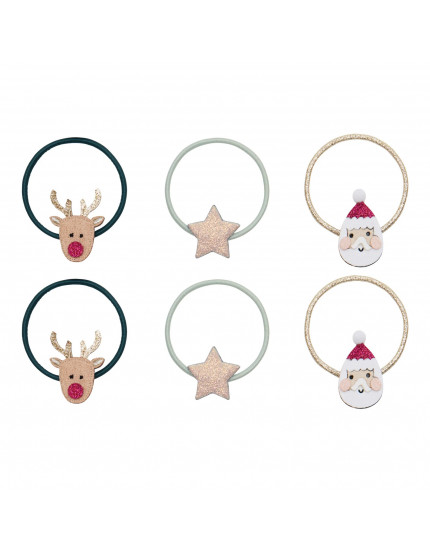 6 х Резинки Santa & Rudolph