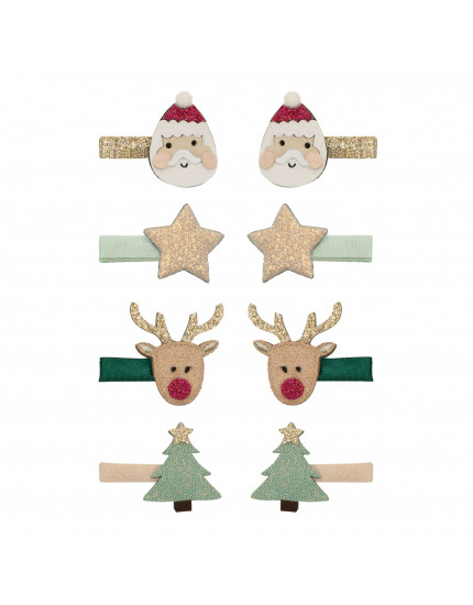 8 х Заколки Santa & Rudolph