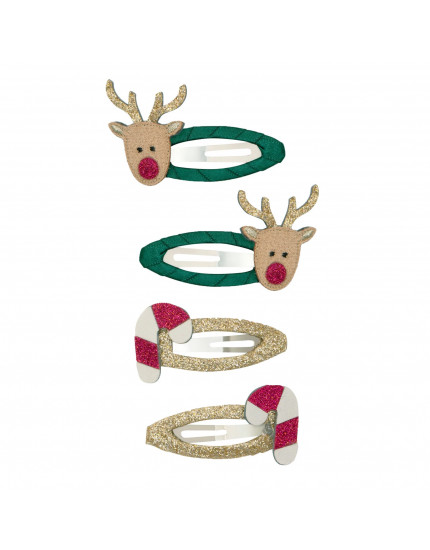 Rudolph & Candy Cane Clic Clacs One Size
