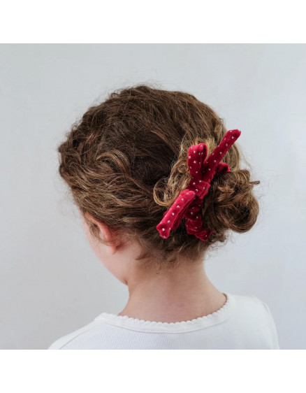 Christmas Velvet Bow Scrunchies 3